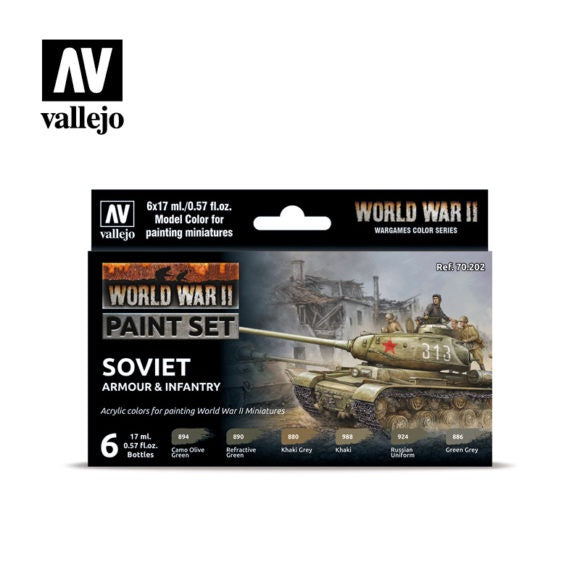 VAL70202 WWII Soviet Armour and Infantry Paint Set