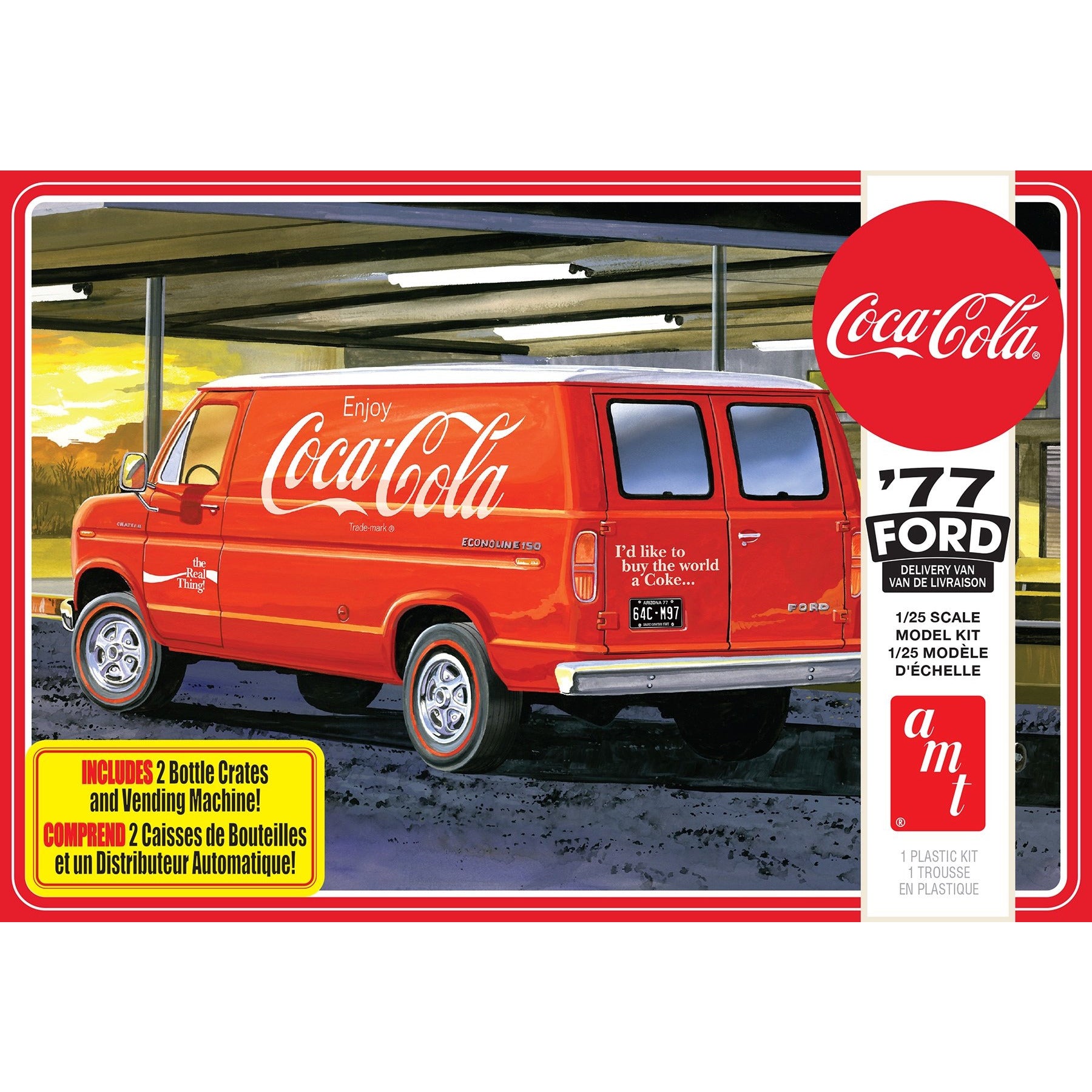 1977 Ford Delivery Van w/Vending Machine [Coca-Cola] 1/25 by AMT