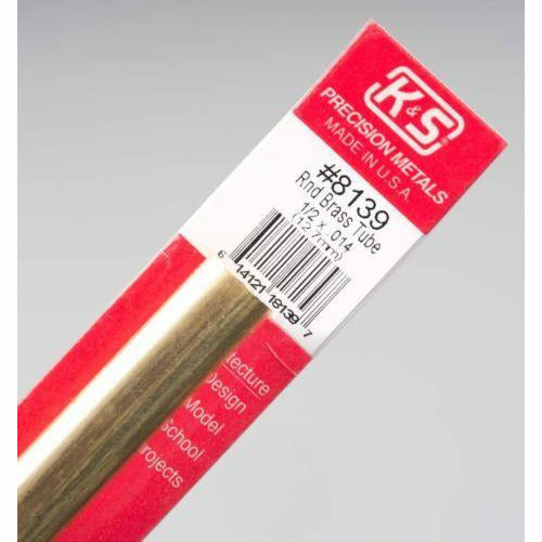 K&S Round Brass Tube - 1/2" OD KSE8139