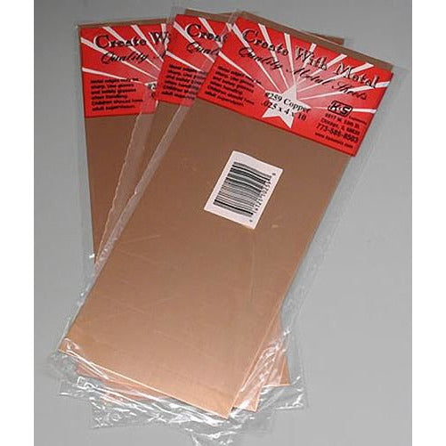 K&S Copper Sheet - .025" x 4" x 10" KSE259