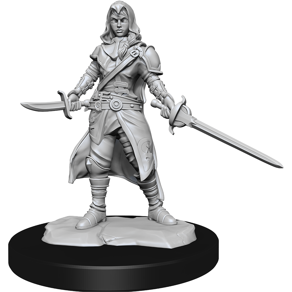 D&D Unpainted Mini - Half Elf Rogue Female 90228