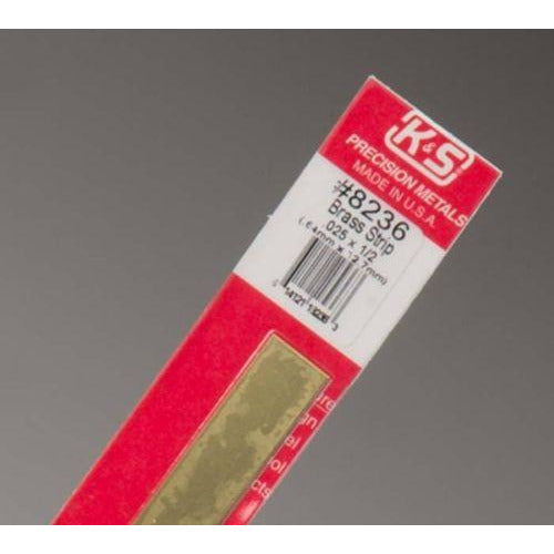 K&S Brass Strip - .025 x 1/2" KSE8236