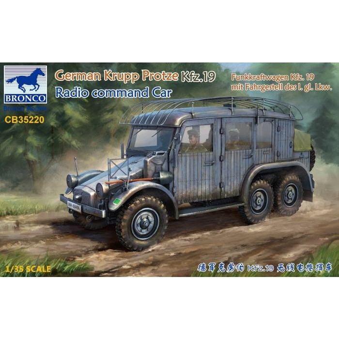 German Krupp Protze Kfz. 19 Radio Command Car 1/35 #CB35220 by Bronco