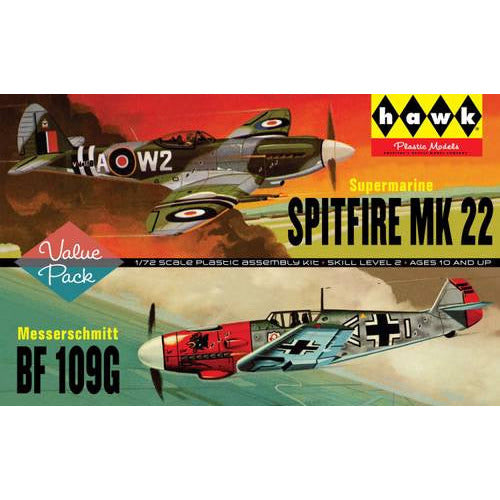 Spitfire / Me109 Set 1/72 #445 by Lindberg