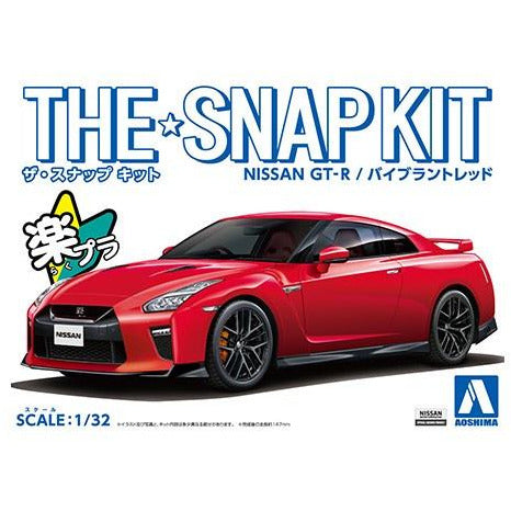 The Snap Kit Nissan GT-R (Red) 1/32 Model Car Kit #5825 by Aoshima