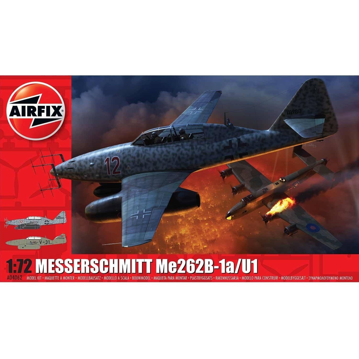 Messerschmitt ME 262B-1A 1/72 by Airfix