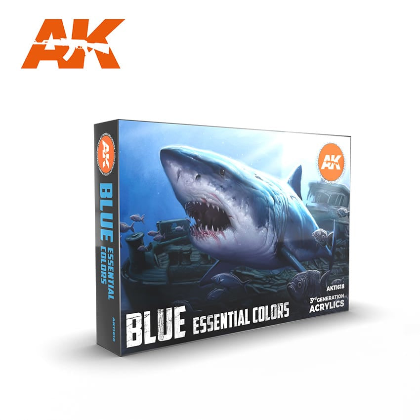 AK Interactive Paint Set 3G Essential Colours Blue