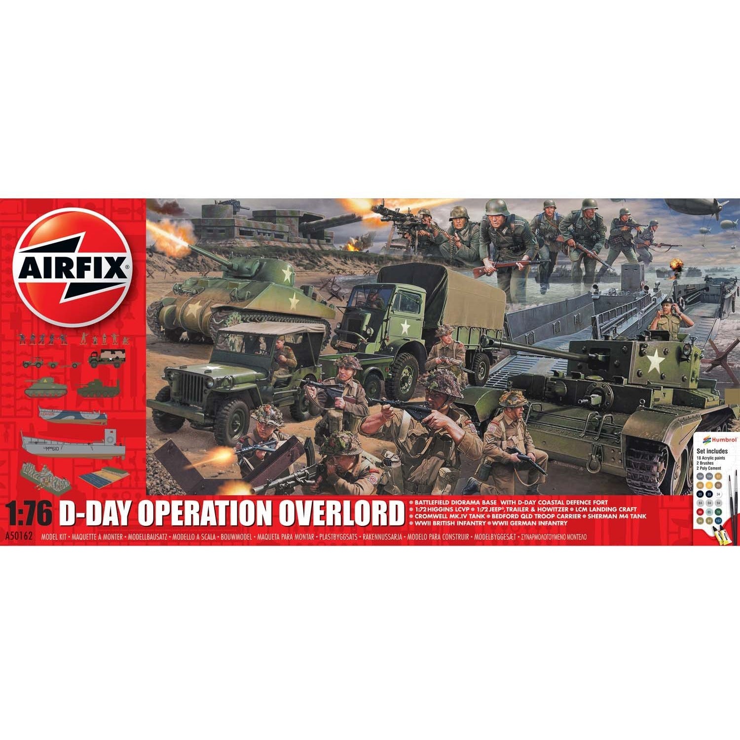 75th Anniversary D-Day Operation Overlord Diorama 1/76 Diorama Model Kit #A50162A by Airfix