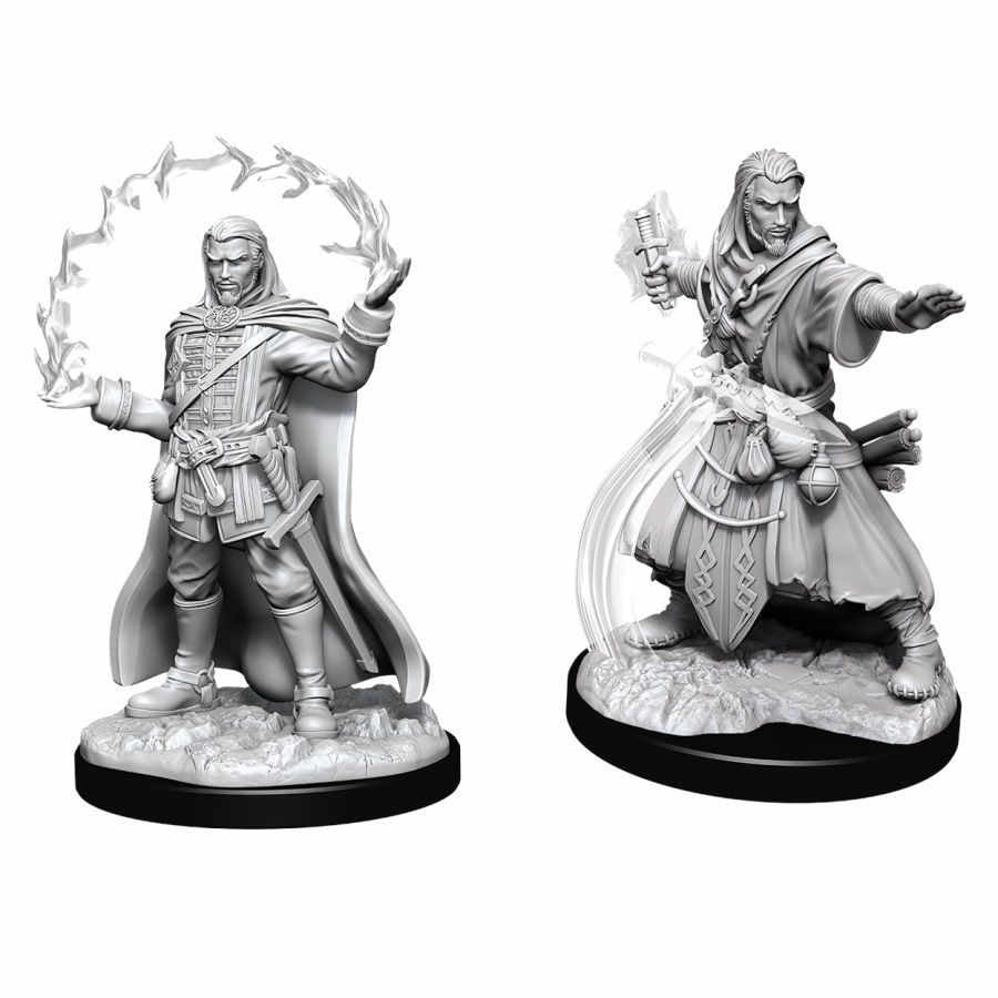 D&D Unpainted Mini - Human Male Wizard 90011