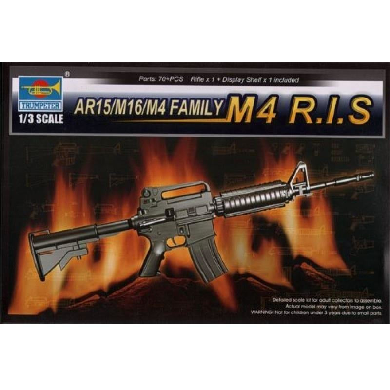 AR15/M16/M4 Family M4 R.I.S 1/3 Scale #01910 by Trumpeter