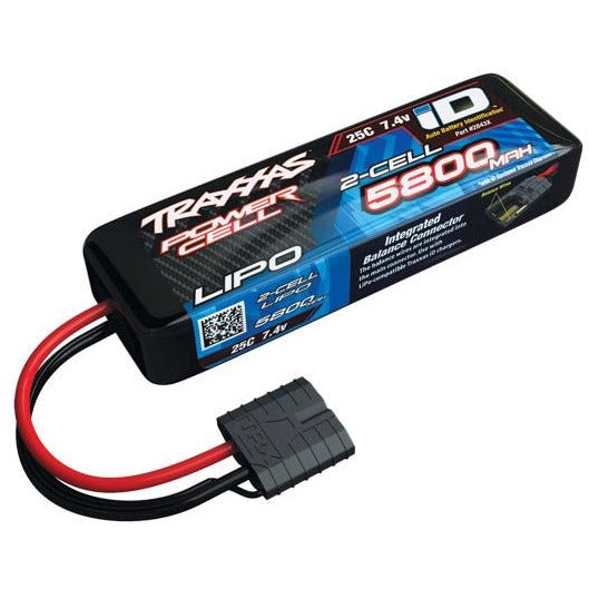 TRA2843X Traxxas 5800mAh 2S7.4V 25C LiPo ID Connector Soft Case 2 cell