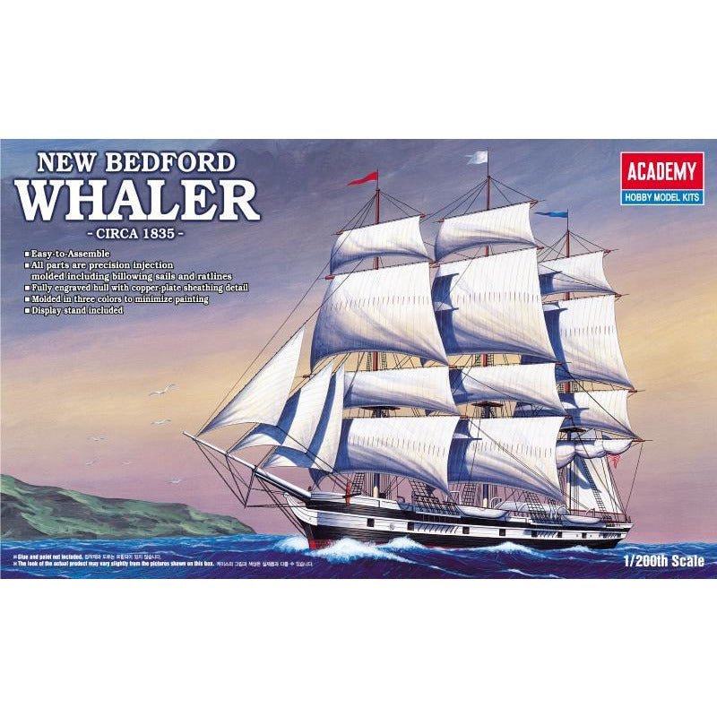 New Bedford Whaler 1/200 Model Sailing Ship Kit #14204 by Academy