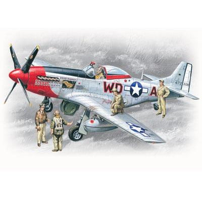 Mustang P-51D with USAAF Pilots and Ground Personnel 1/48 by ICM