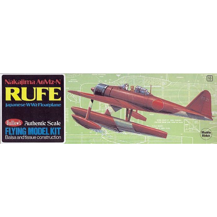 Guillows Balsa Flying Model - Nakajima A6M2-N RUFE Japanese WWII Float Plane