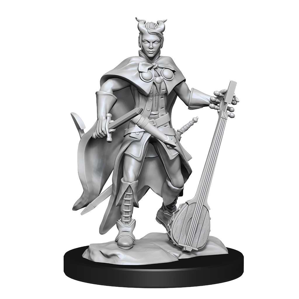 D&D Unpainted Mini - Tiefling Bard Female 90226