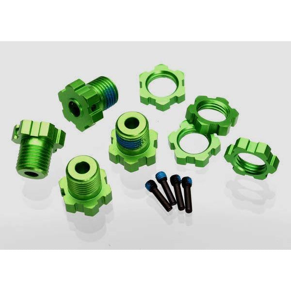 TRA5353G 17mm Splined Wheel Hub Set (Green) (4) (Revo Summit)