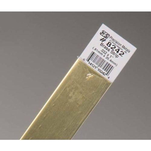 K&S Brass Strip - .032 x 1" KSE8242