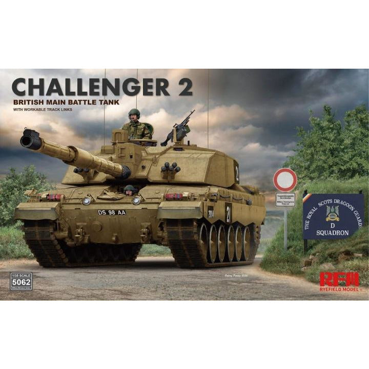 Challenger 2 British Main Battle Tank with Workable Track Links 1/35 #5062 by Ryefield Model