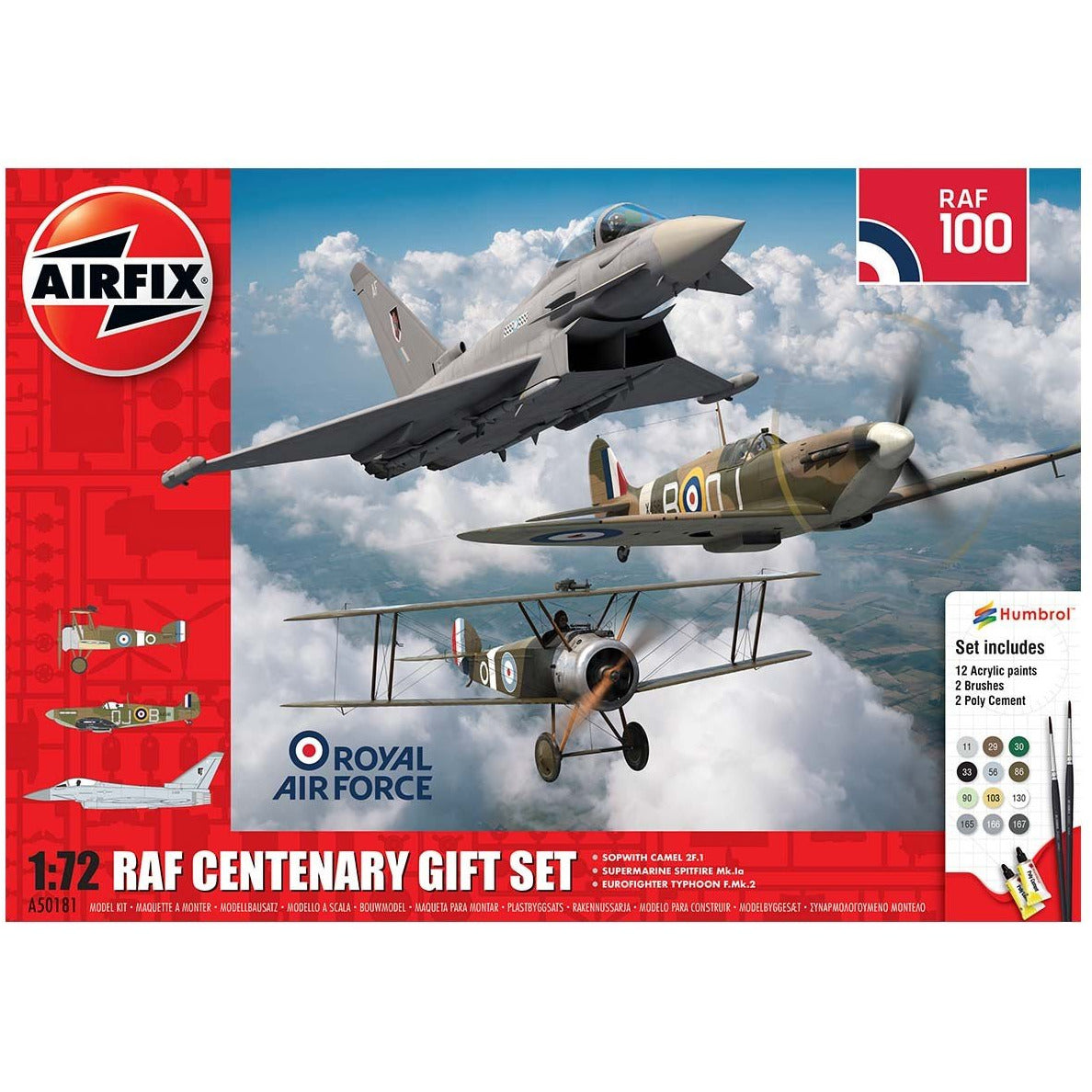 RAF Centenary Gift Set 1/72 by Airfix