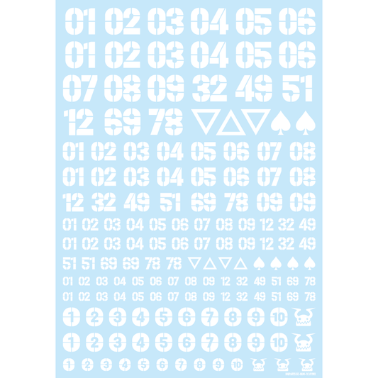 HiQ Parts DZ Number Decal White (1pc)