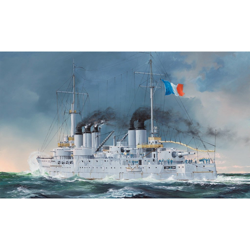 French Navy Pre-Dreadnought Battleship Condorcet 1/350 Model Ship Kit #86505 by Hobby Boss