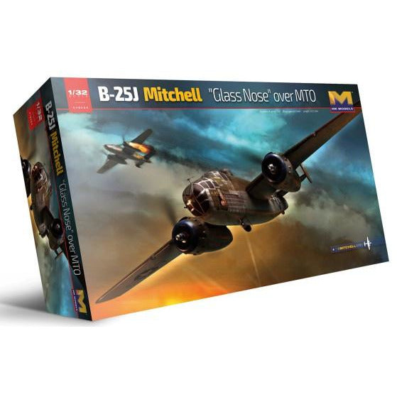 B25J Mitchell Glass Nose Version Bomber over MTO 1/32 by HK Models