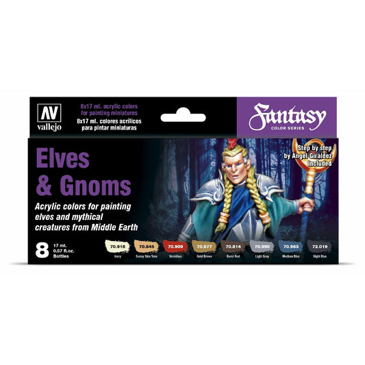 VAL70242 Elves & Gnomes 8 Colour Paint Set