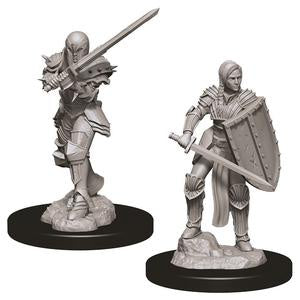 D&D Unpainted Mini - Female Human Fighter 73705