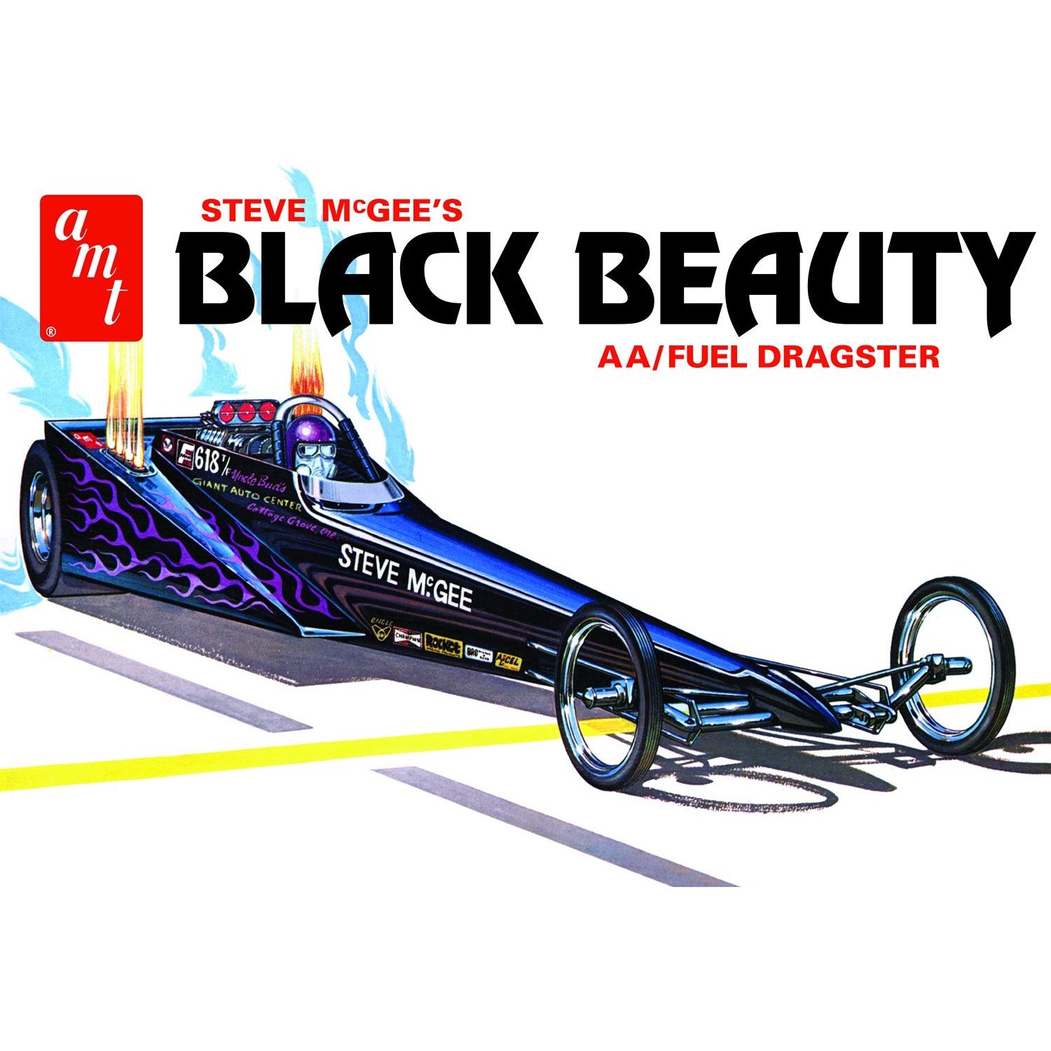 Steve Mc Gee's Black Beauty AA Fuel Dragster 1/25 Model Car Kit #1214 by AMT