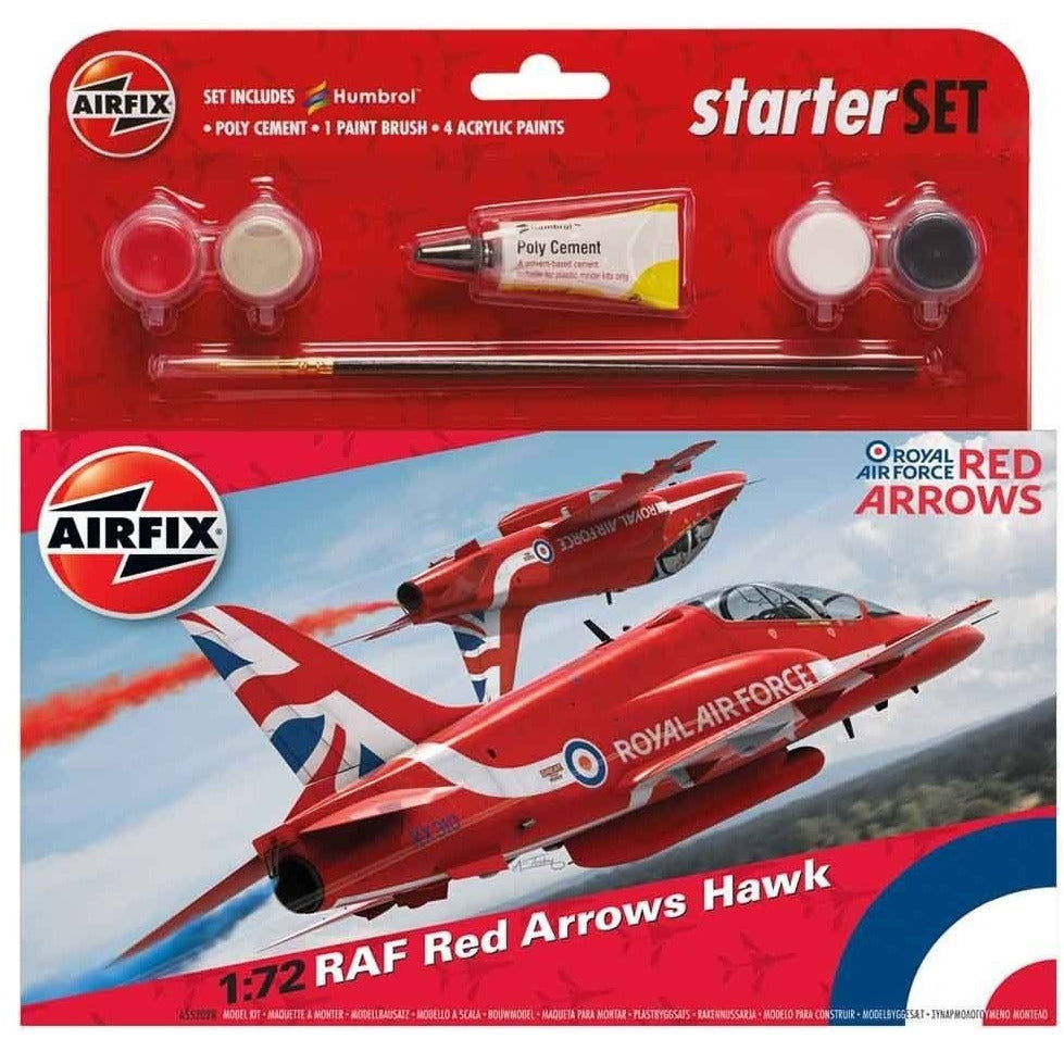 RAF Red Arrows Hawk - Medium Starter Set 1/72 #55202C by Airfix