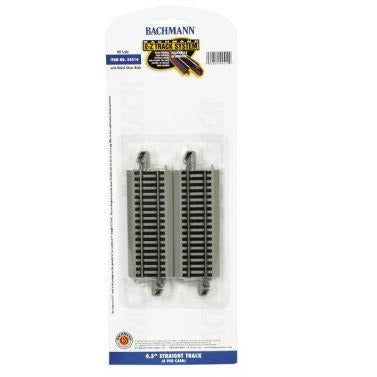 4.5" Straight Track - Nickel (4PC)(HO)