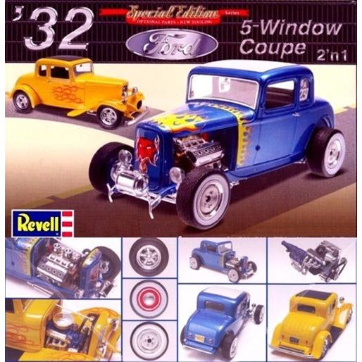 1932 Ford 3 Window Coupe 2-in-1 1/25 Model Car Kit #4228 by Revell