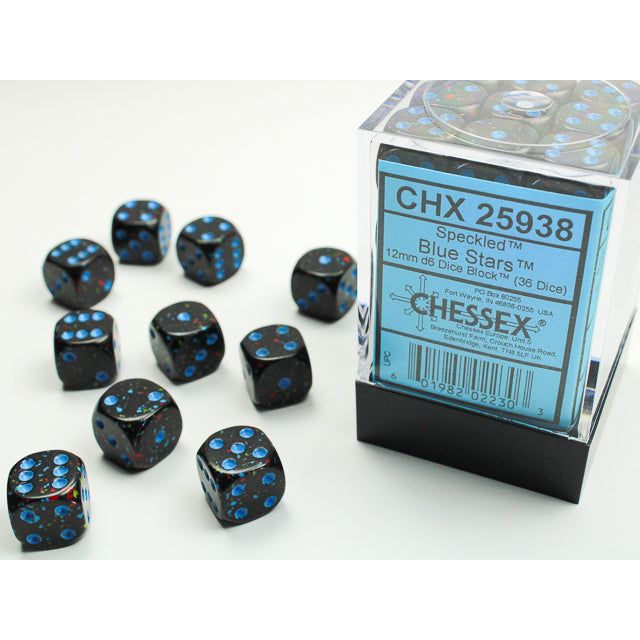 Chessex Six Sided Die (D6) Set of 36 - Assorted Colours