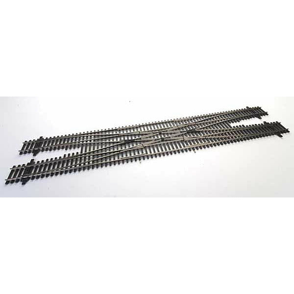 Code 83 Nickel Silver DCC-Friendly #6 Double Crossover -- Measures 16-3/4" 47.6cm Long; 2" (5cm) Track Centers