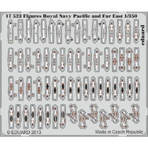 Eduard 1/350 Royal Navy Figures Pacific & Far East (Painted Self Adhesive) Photo Etch Set #17523