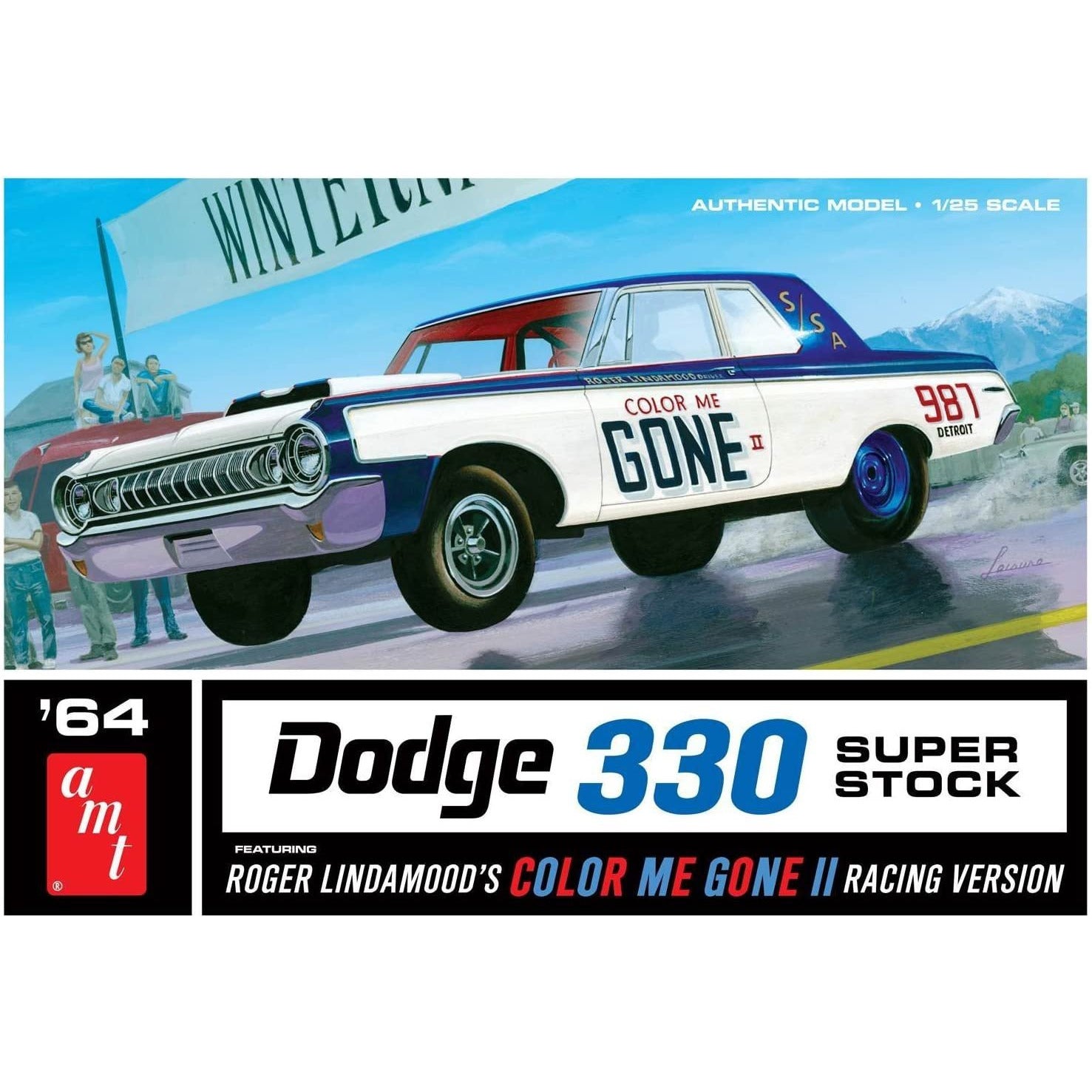 1964 Dodge 330 Super Stock 1/25 Model Car Kit #987 by AMT