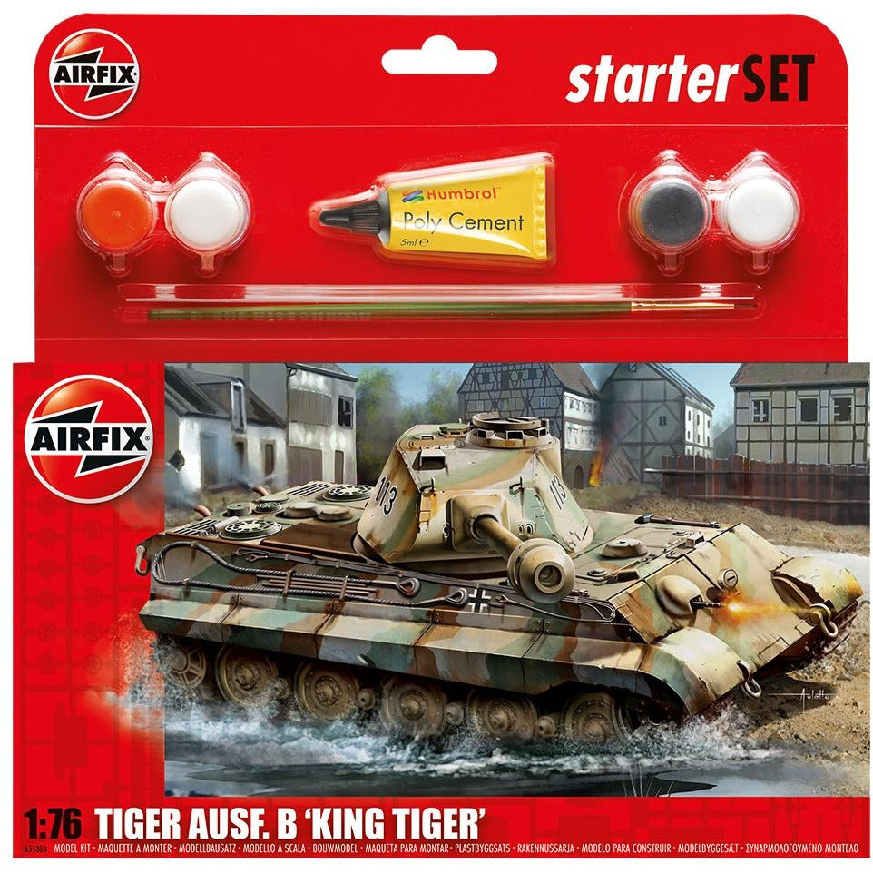 PZKW VI Ausf.B King Tiger Starter Set 1/76 by Airfix