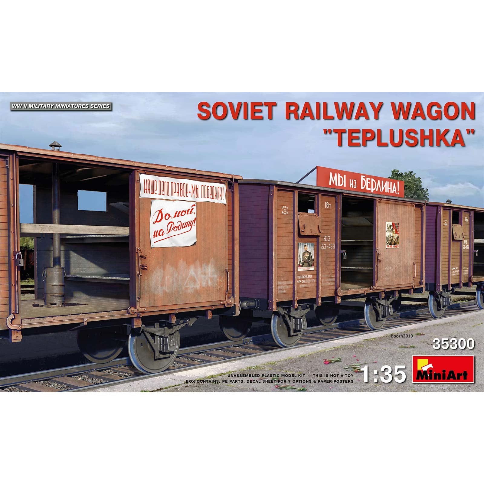 Soviet Railway Wagon " Teplushka" 1/35 #35300 by MiniArt