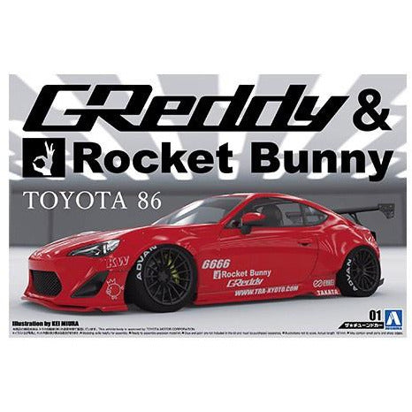 ZN6 Toyota 86 2012 Greddy & Rocket Bunny Enkei Ver (Toyota) 1/24 Model Car Kit #06186 by Aoshima