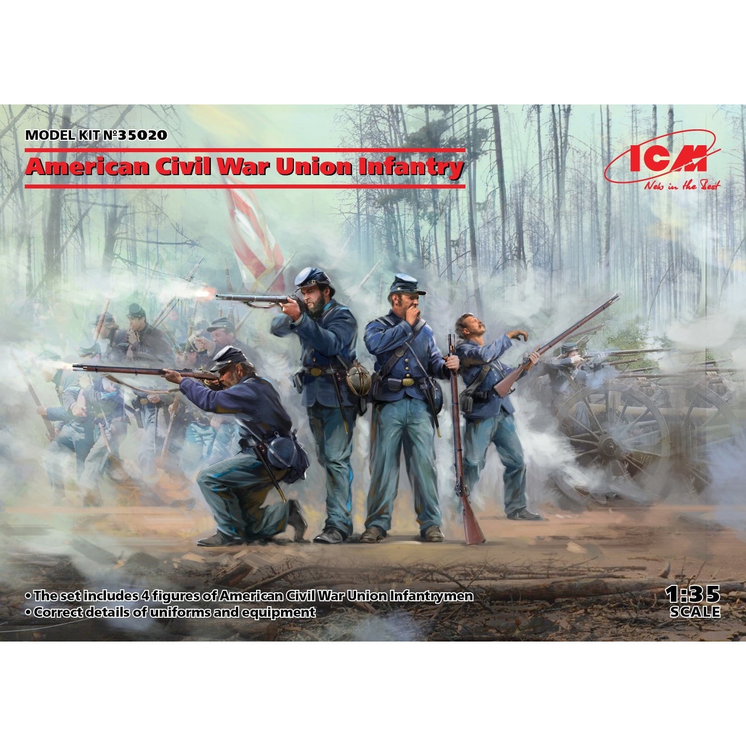 American Civil War Union Infantry (new molds) 1/35 Scale 1/35 by ICM
