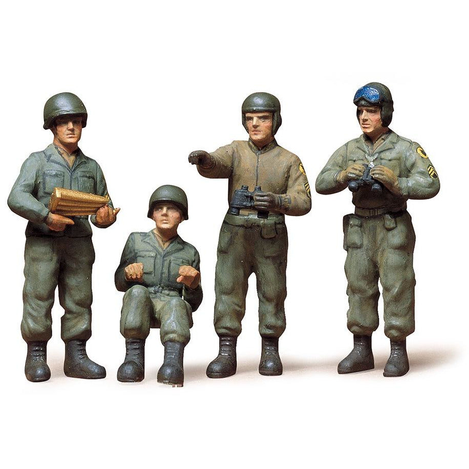 WWII US Tank Crew #35004 1/35 Figure Kit by Tamiya