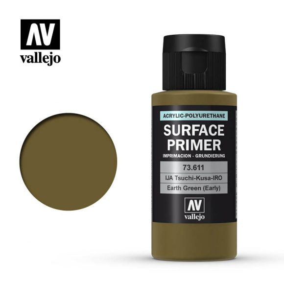 VAL73611 Acrylic Polyurethane Primer - IJA TsuchiKusa IRO Earth Green (Early) (60ml)