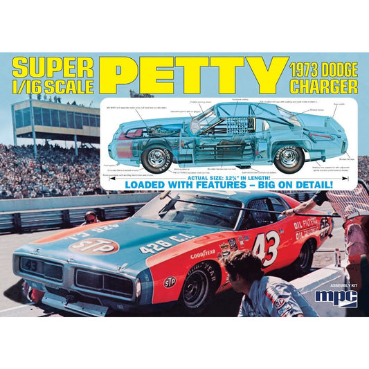 1973 Dodge Charger Richard Petty 1/16 Model Car Kit #938/06 by MPC