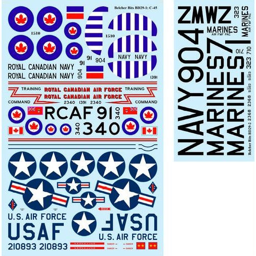 1/48 Canadian RCAF/RCN Beechcraft Expeditor decals
