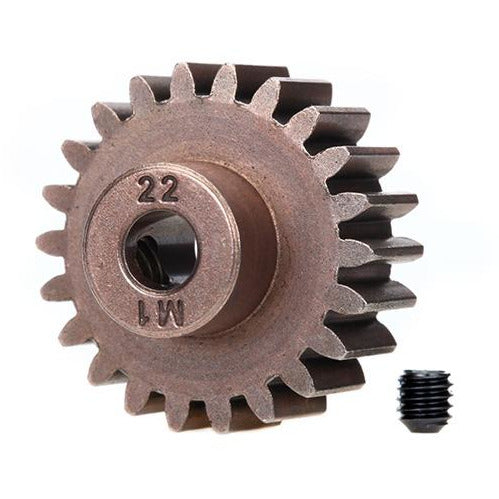 TRA6495X Steel Mod 1.0 Pinion Gear w/5mm Bore (22T) (compatible with steel spur gears)
