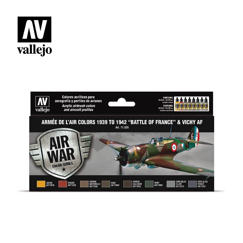 VAL71626 Armee De L'air Colors 1939-1942 Battle of France and Vichy AF Paint Set