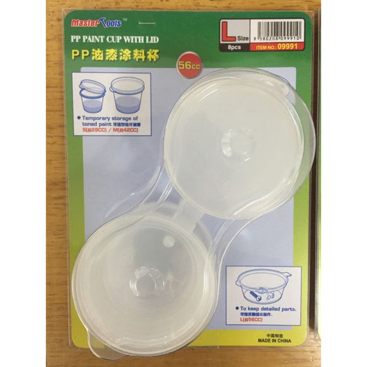 Master Tools PP Paint Cup with Lid-Large 56cc (8pc) #9991