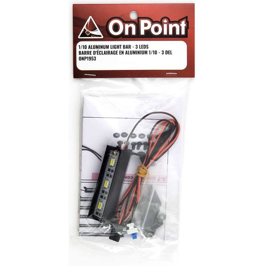 1/10 Aluminum Light Bar - 3 LEDs - Black by On Point