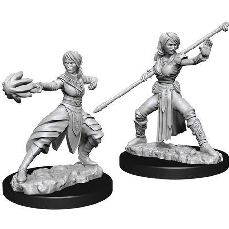 D&D Unpainted Mini - Female Half-Elf Monk 73839