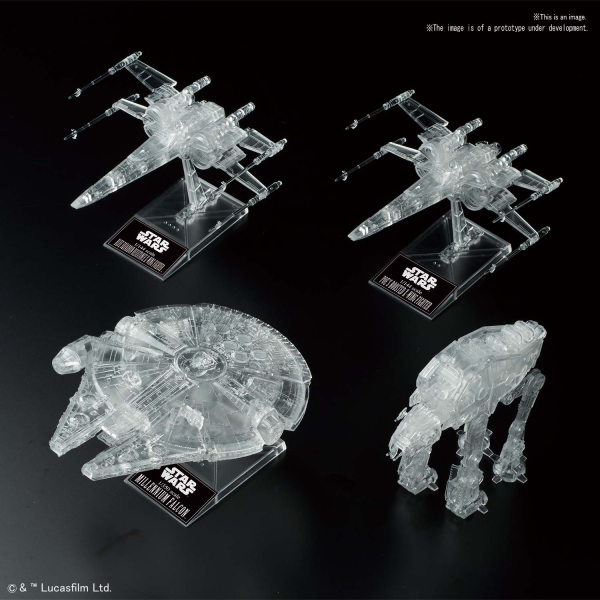 The Last Jedi Clear Set #5058919 Star Wars Vehicle Model Kit by Bandai